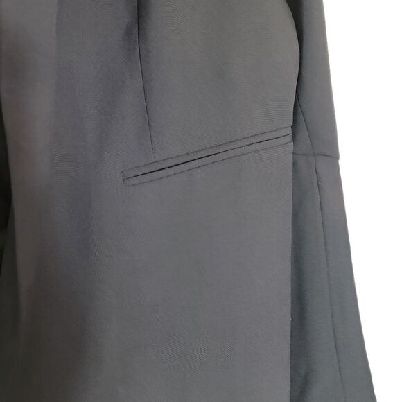 The Limited Navy Open Front  Essentials Wool Crepe Trumpet Sleeve Blazer 24W NWT - Picture 5 of 9